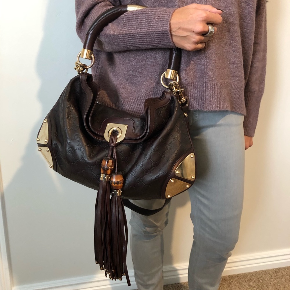 AUTHENTIC Gucci Guccisima Medium Indy Top Handle - Picture 4 of 8